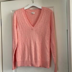 J. Crew Soft Coral V-Neck Sweater
